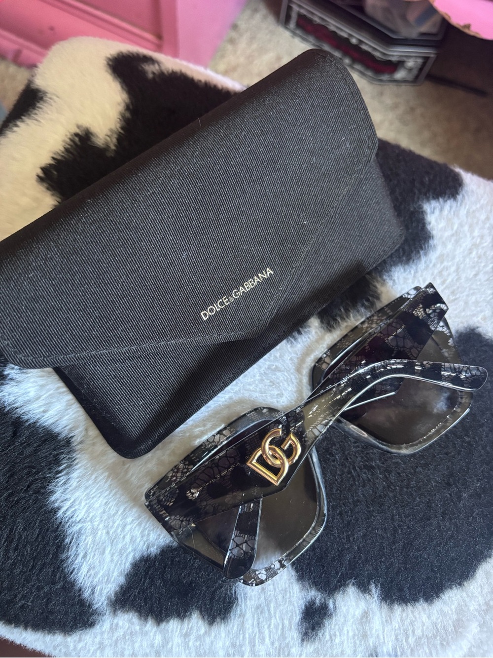 Dolce & Gabbana Black Lace Womens Sunglasses